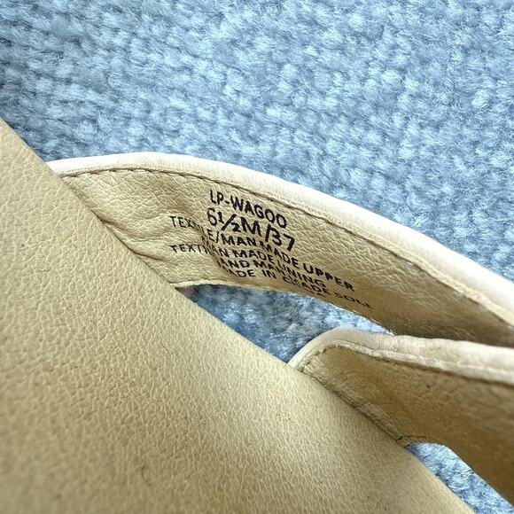 Lucky Brand Sandals Womens Size 6.5 Natural Wagoo Platform Espadrille Strappy - Picture 7 of 12